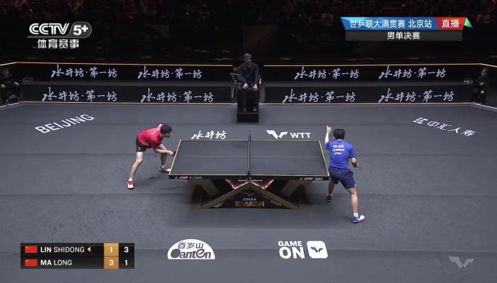 林诗栋在WTT中国大满贯男单决赛中力克马龙夺冠